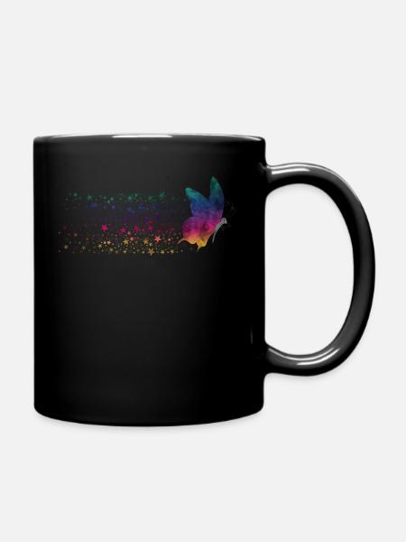 Butterfly - Rainbow Stardust - Tasse einfarbig - Schwarz