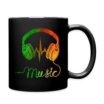 Reggae Musique Afrique Jamaica Rastafari - Mug uni - noir - Droite