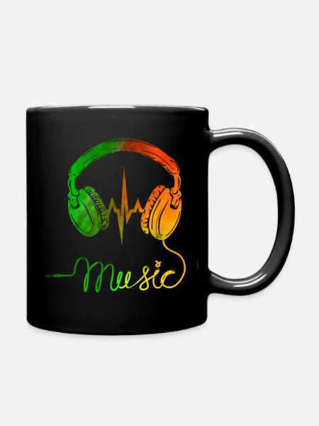 Reggae Musique Afrique Jamaica Rastafari - Mug uni - noir