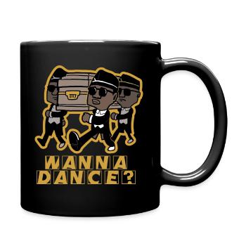 Sarg Tänzer Meme Wanna Dance Coffin - Tasse einfarbig - Schwarz - Rechts