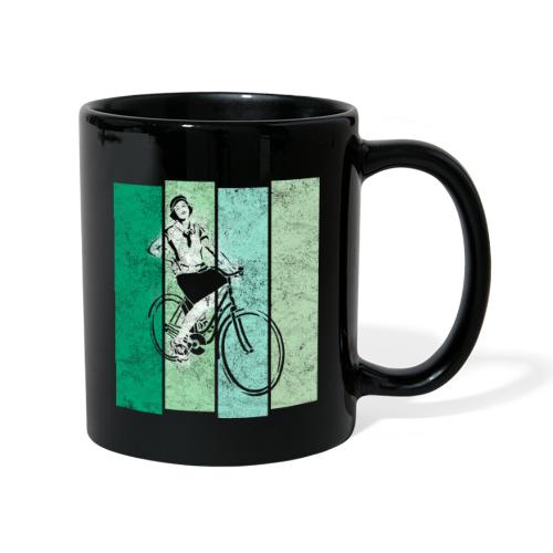 Fahrrad Retro Radlerin – Mint Green Beach Glass - Tasse einfarbig