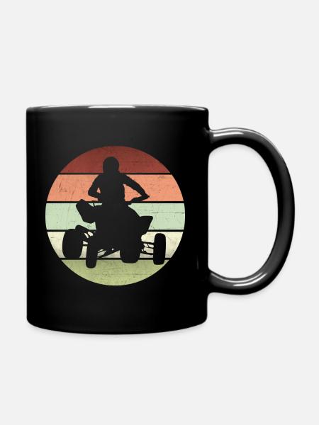 Quad, Oldtimer-Quad-Leidenschaft - Tasse einfarbig - Schwarz