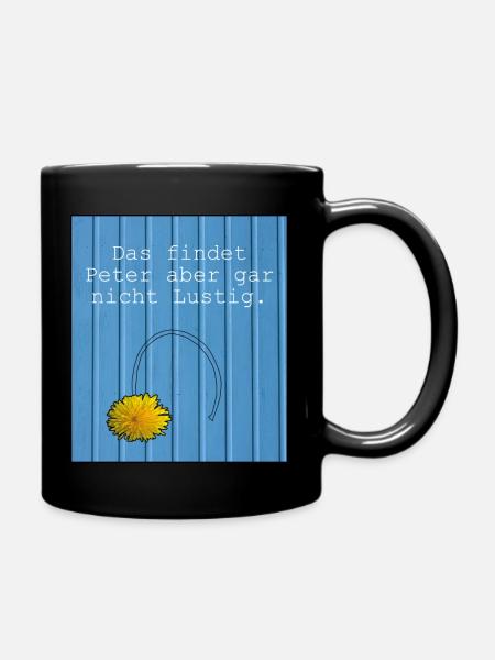 Peter Lustig Print - Tasse einfarbig - Schwarz