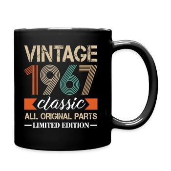 Born in 1967 Year of birth Birthday Retro - Full Colour Mug - black - Right