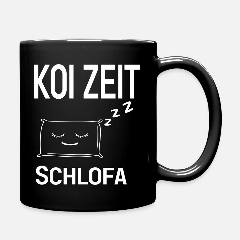 Koizeit Geschenk Schlafmütze - Tasse einfarbig - Schwarz