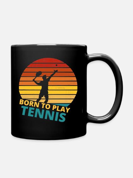 tennis / Tennis / Tennis / Tennis / Tennis jouer - Mug uni - noir