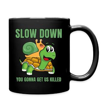 Tortue de mer testudinata animal - Mug uni - noir - Droite