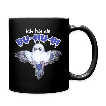 Ich bin ein Bu~hu-Bi - Wellensittich als Geist - Tasse einfarbig - Schwarz - Rechts
