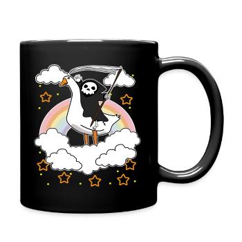 Grim Reaper Tot Gans Ente Halloween Kostüm - Tasse einfarbig - Schwarz - Rechts