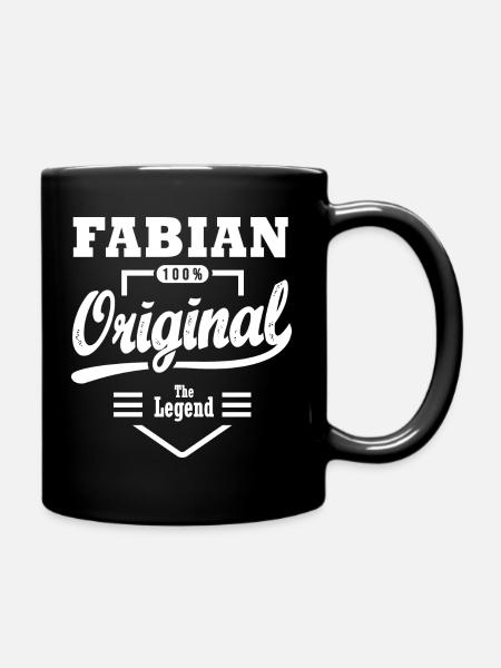 Fabian original gift personalized first name fabian - Full Colour Mug - black