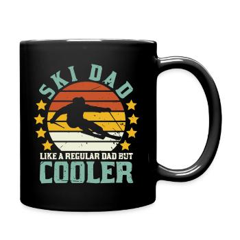 Ski Dad Like a Regular Dad but Cooler - Full Colour Mug - black - Right