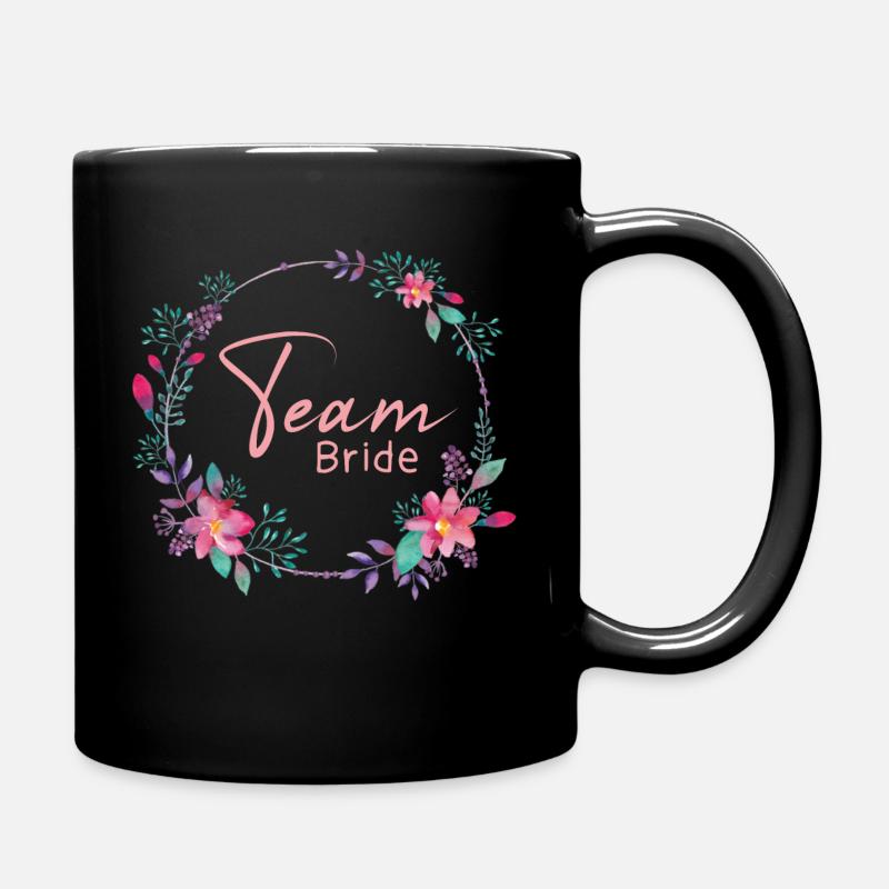 Team Bride JGA Braut - Tasse einfarbig - Schwarz