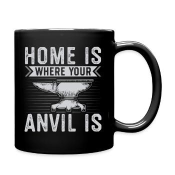 Anvil gift for blacksmith | Blacksmith Farrier - Full Colour Mug - black - Right