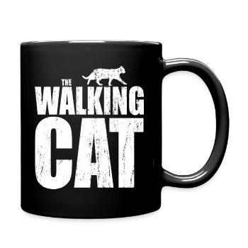 The Walking Cat - Katze - Tasse einfarbig - Schwarz - Rechts