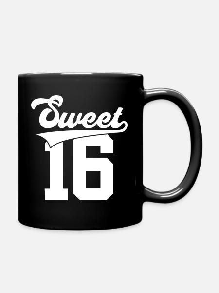 16. GEBURTSTAG SWEET 16 SWEET SIXTEEN - Tasse einfarbig - Schwarz