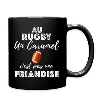 Rugby caramel humour rugbyman - Mug uni - noir - Droite
