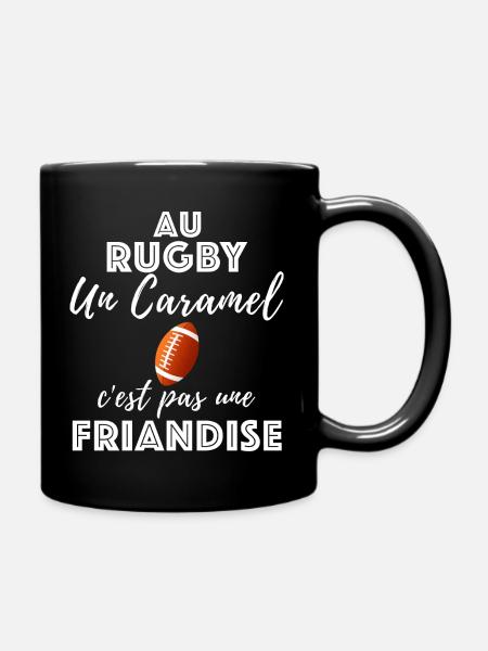 Rugby caramel humour rugbyman - Mug uni - noir