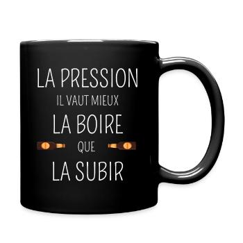 Bière brasseur humour - Mug uni - noir - Droite