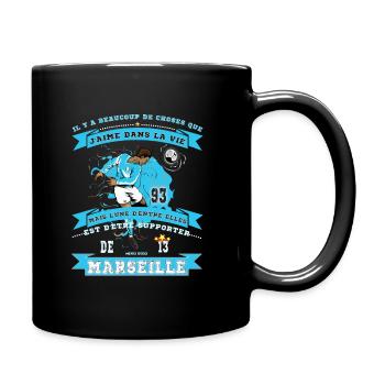 Marseille - Supporter de Marseille - Coupe Europe - Mug uni - noir - Droite
