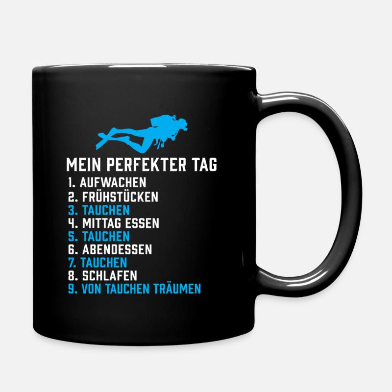 Tauchen mein perfekter tag Taucher - Tasse einfarbig - Schwarz