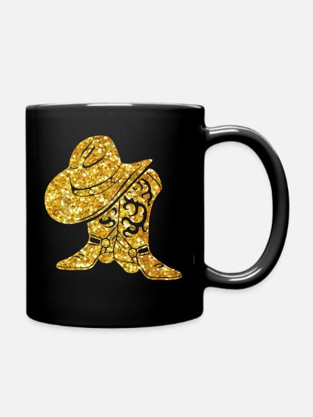 Country CowBoy - Mug uni - noir