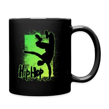 Hip Hop - Tasse einfarbig - Schwarz - Rechts