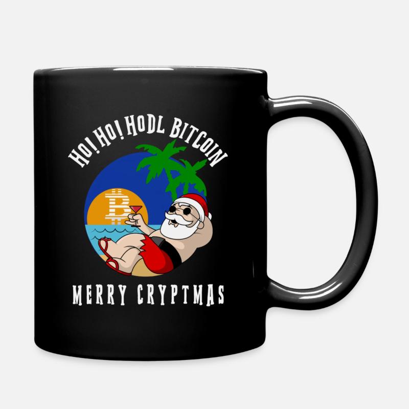 BITCOIN CHRISTMAS Geschenkidee für Crypto Trader - Tasse einfarbig - Schwarz