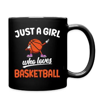 Fille Qui Aime Le Basket Joueuse Basketteuse - Mug uni - noir - Droite