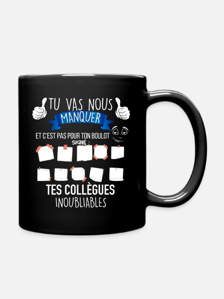 Départ collègue humour entreprise post it - Mug uni - noir