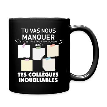 Collègue Départ collègue humour entreprise - Mug uni - noir - Droite