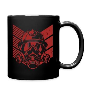 Firefighter Men Fire Brigade - Full Colour Mug - black - Right