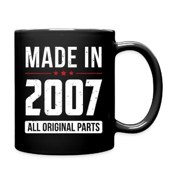 Fabriqué en 2007 - Toutes les pièces d’origine - Anniversaire - Mug uni - noir - Droite