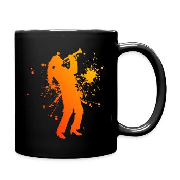 Trompettiste féminin Trompettiste Trompettiste - Mug uni - noir - Droite