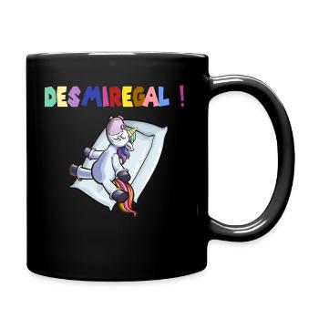 desmiregal Einhorn Shirt Damen und Herren - Tasse einfarbig - Schwarz - Rechts