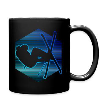 Damen Herren Ski Freestyle Freestyle Ski Slopestyl - Tasse einfarbig - Schwarz - Rechts