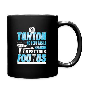 Tonton Bricoleur - Cadeau Oncle Qui Aime Bricoler - Mug uni - noir - Droite