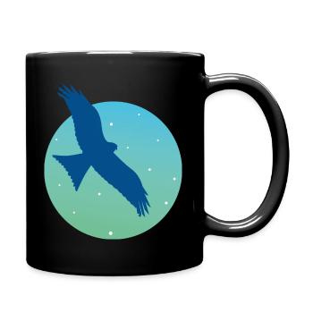 Red Kite - blue edition - Full Colour Mug - black - Right
