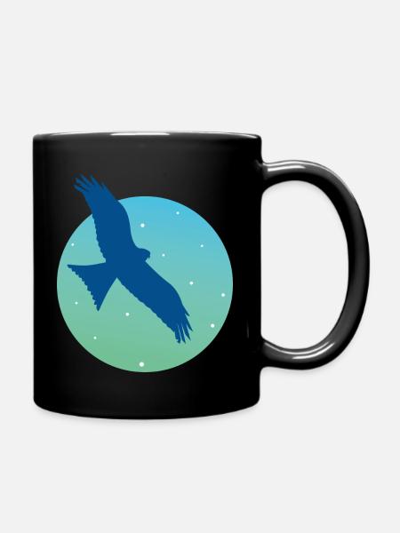 Red Kite - blue edition - Full Colour Mug - black