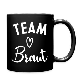 Team Braut - Tasse einfarbig - Schwarz - Rechts