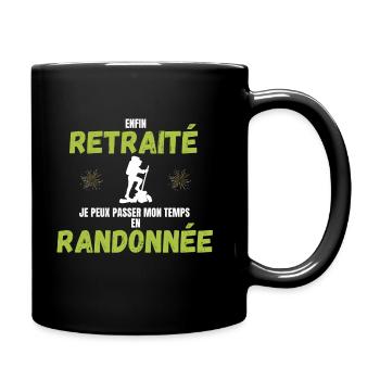 CADEAU RETRAITÉ RANDONNÉE HUMOUR - Mug uni - noir - Droite