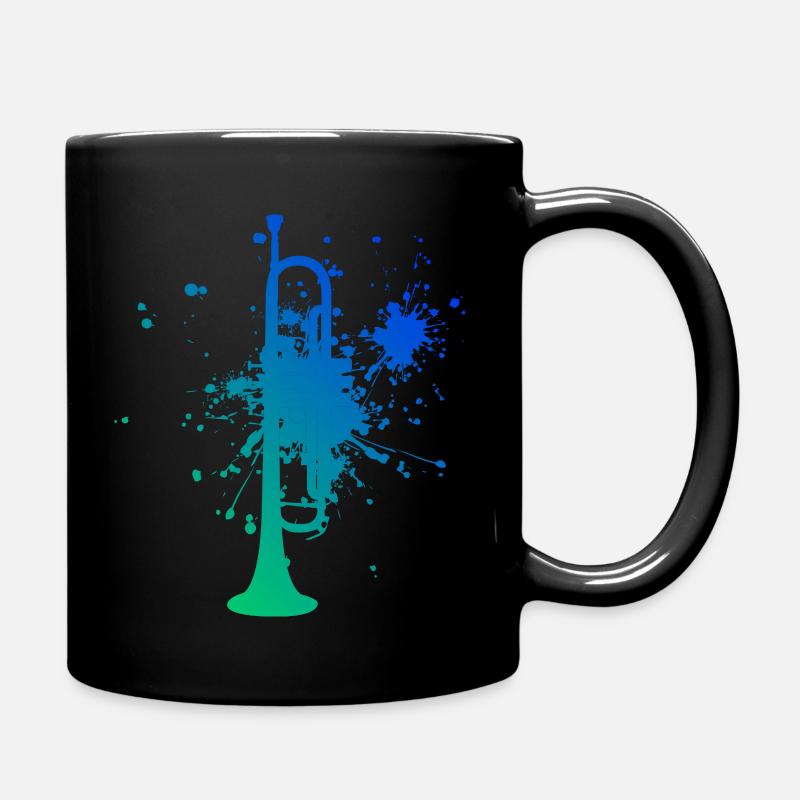 Trompeter Herren Trumpet Trompete Jazz Trompeter - Tasse einfarbig - Schwarz
