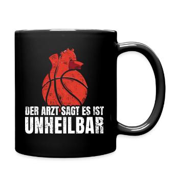 Basketball Frequenz - Tasse einfarbig - Schwarz - Rechts