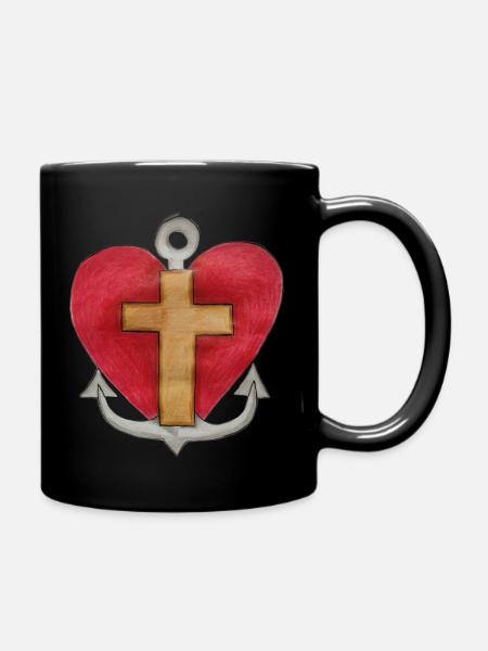 Glaube Hoffnung Liebe - Tasse einfarbig - Schwarz