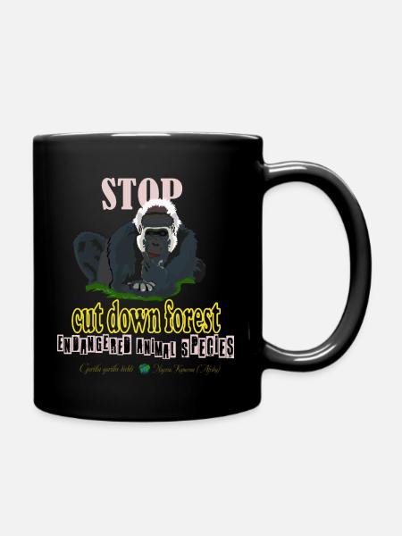 Gorilla - Tasse einfarbig - Schwarz