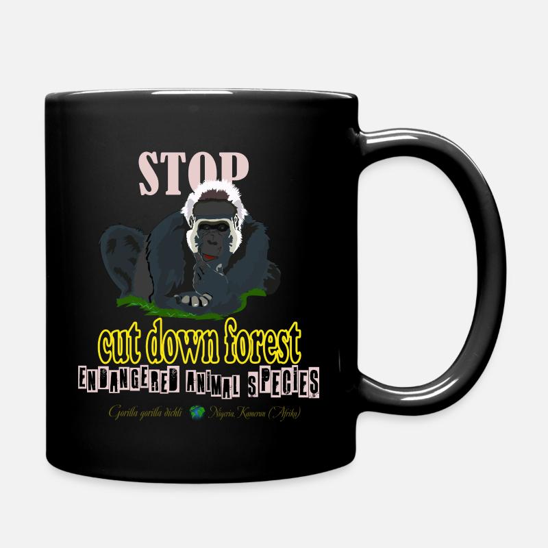 Gorilla - Tasse einfarbig - Schwarz