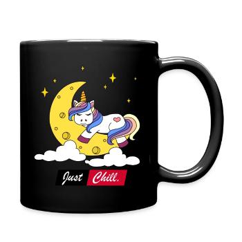 Unicorn Just Chill - Full Colour Mug - black - Right