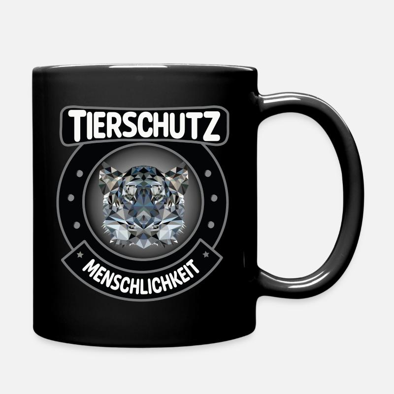 Tierschutz schwarzweiss - Tasse einfarbig - Schwarz