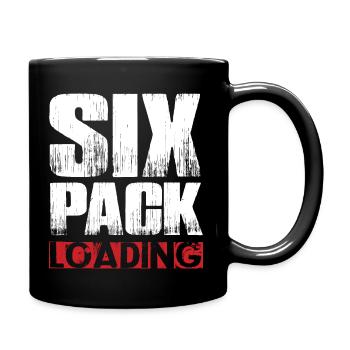 Six Pack Loading Dunkel coole shirts ch / at - Tasse einfarbig - Schwarz - Rechts