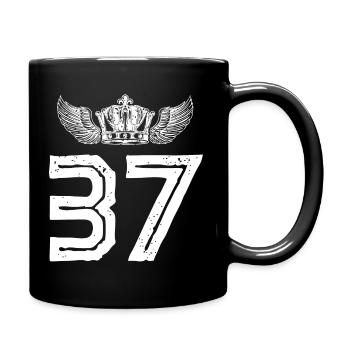 37 Couronne numérique - Mug uni - noir - Droite