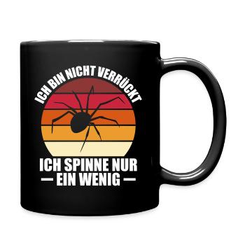 Spinne Terrarium Spinnenzüchter Geschenk - Tasse einfarbig - Schwarz - Rechts